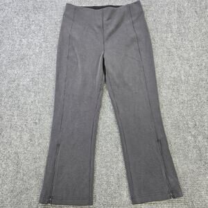 Lululemon Pants Womens 10 Gray Ribbed Softstreme High Rise Zip Leg Crop 25"